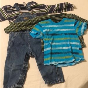 24mo overalls x3 shirts